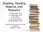 Reading, Reading Material, and Research - slide 1