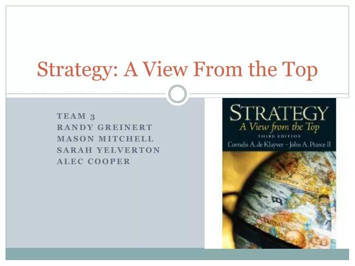 strategy a view from the top