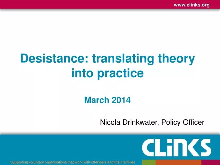desistance translating theory into practice march 2014