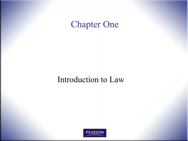 chapter one