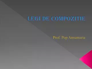 legi de compozitie