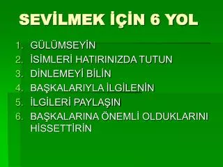 sev lmek n 6 yol