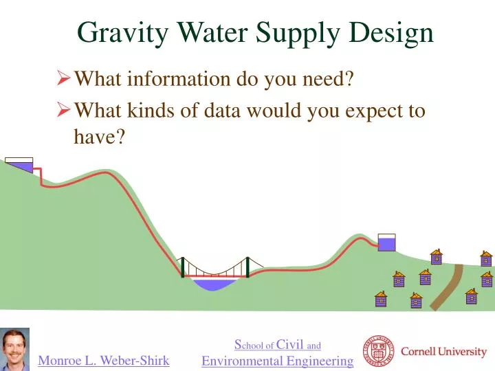gravity water supply design