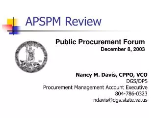 APSPM Review