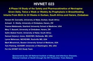 HIVNET 023