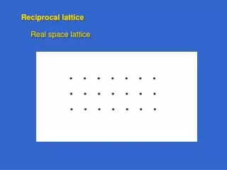 Reciprocal lattice