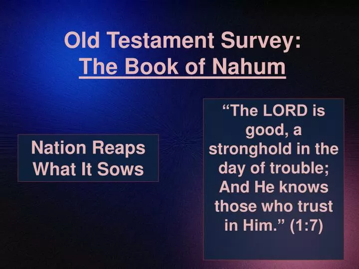 old testament survey the book of nahum