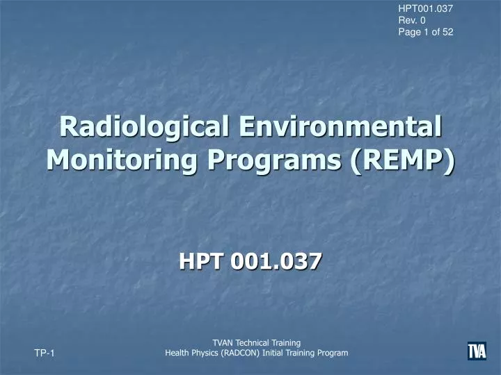 radiological environmental monitoring programs remp