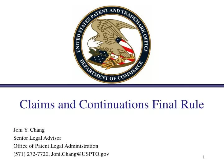 claims and continuations final rule