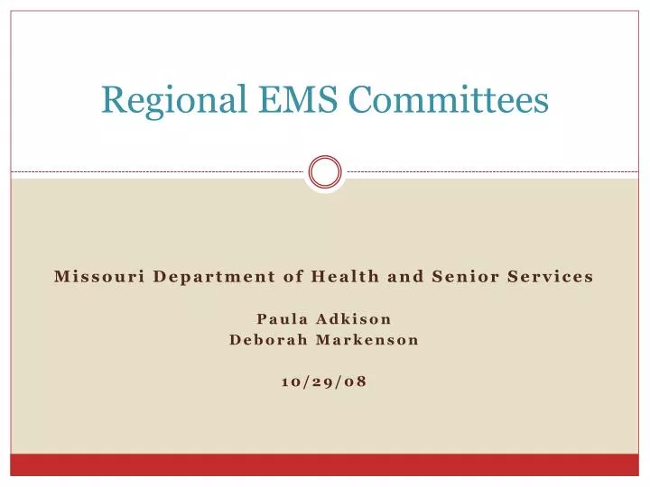 regional ems committees