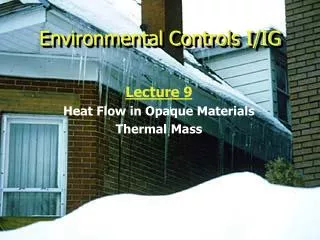 environmental controls i ig