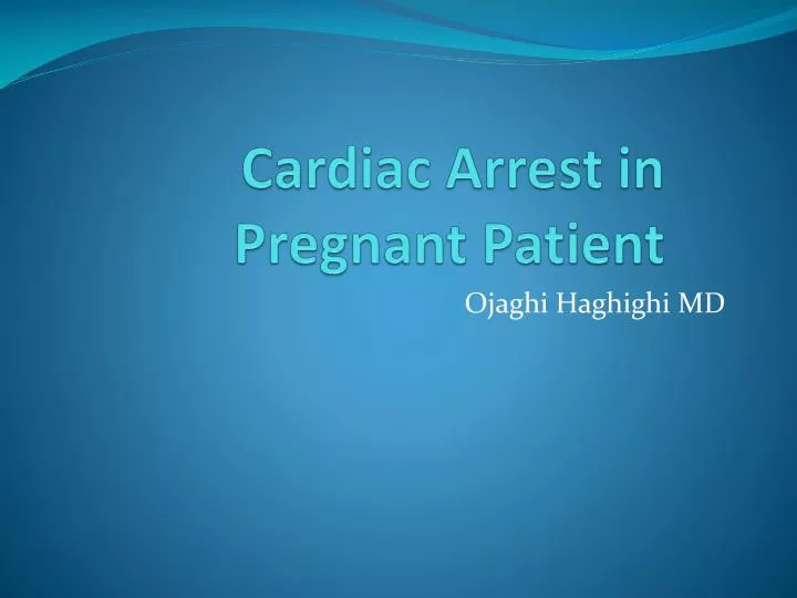 cardiac arrest in pregnant patient