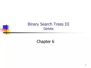 Binary Search Trees III Delete