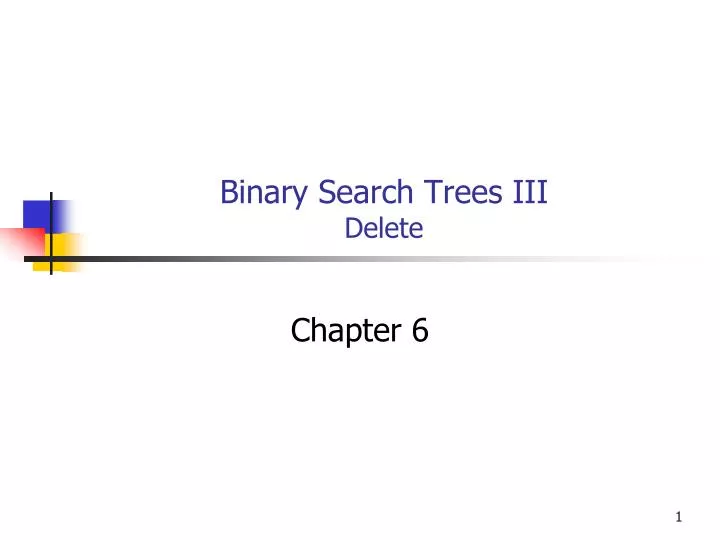 binary search trees iii delete