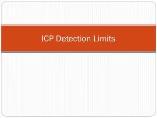 ICP Detection Limits