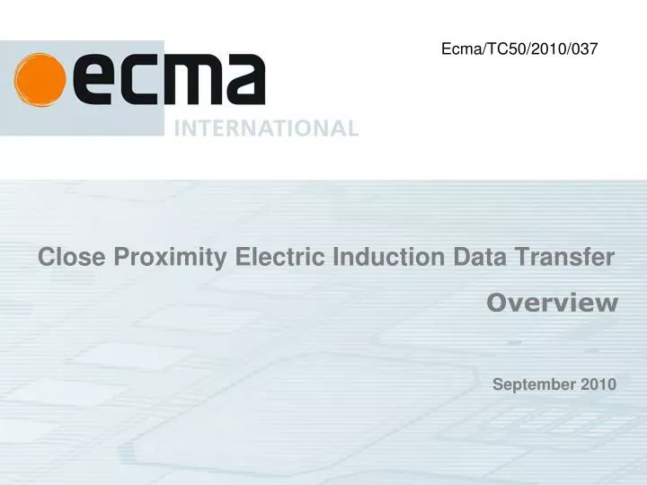 close proximity electric induction data transfer