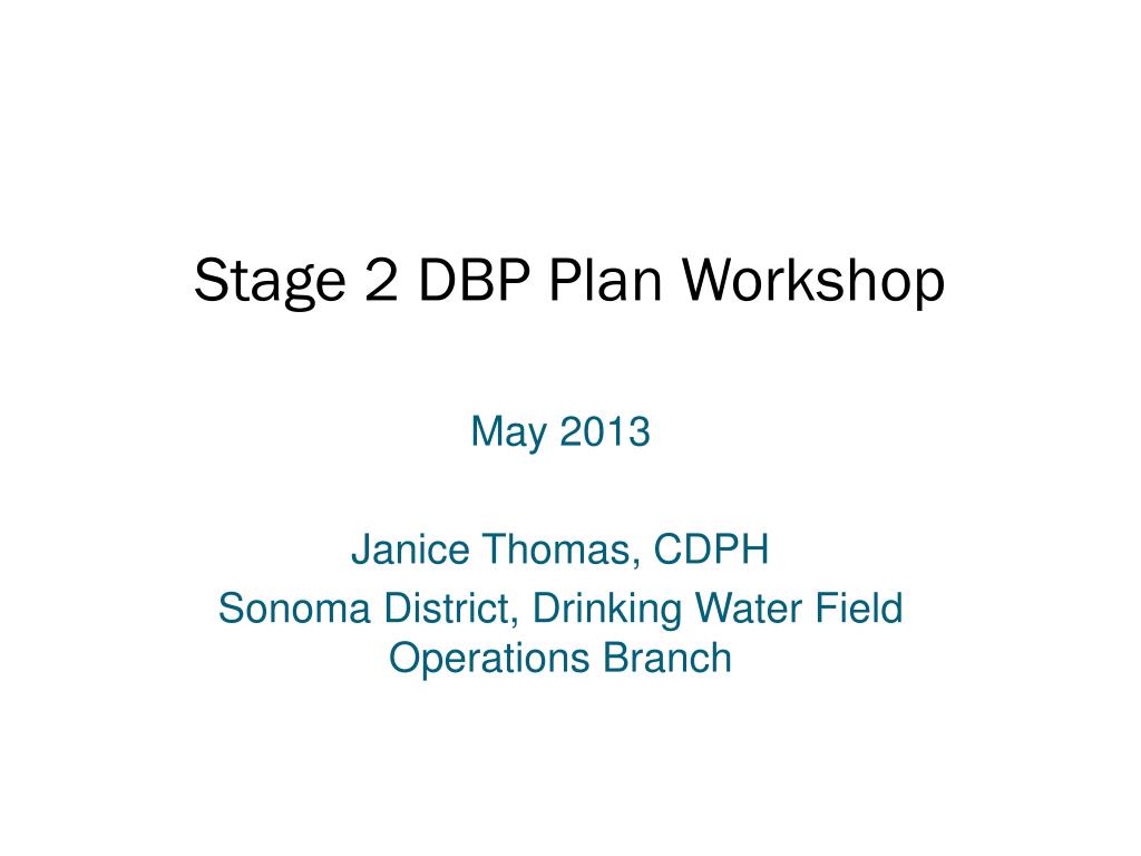 PPT - Understanding Stage 2 Disinfectant and Disinfection Byproducts ...