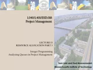 1.040/1.401/ESD.018 Project Management