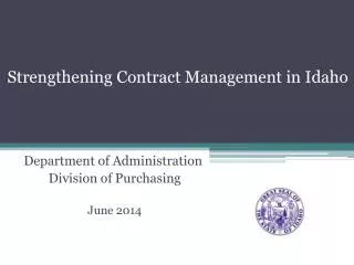 Department of Administration Division of Purchasing June 2014