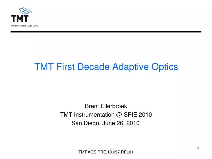 tmt first decade adaptive optics