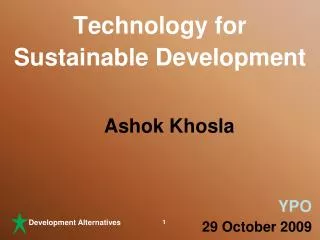 Technology for Sustainable Development