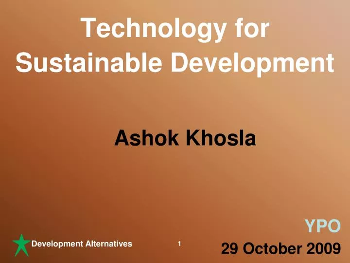 technology for sustainable development