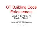 CT Building Code Enforcement - slide 1