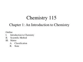 Chemistry 115