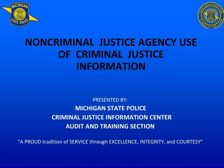 noncriminal justice agency use of criminal justice information
