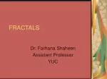 FRACTALS - slide 1