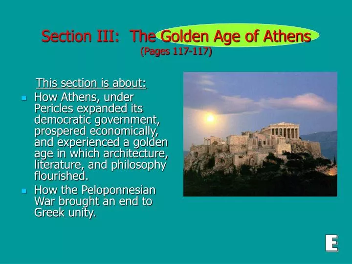 section iii the golden age of athens pages 117 117