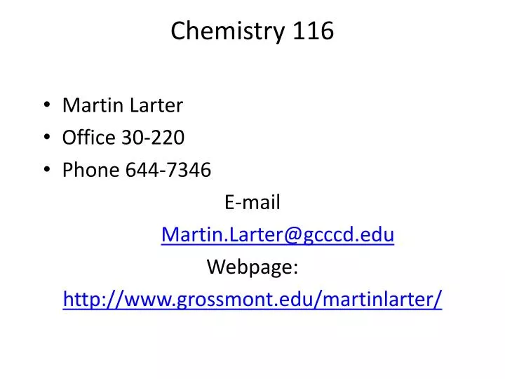 chemistry 116