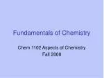 fundamentals of chemistry ppt