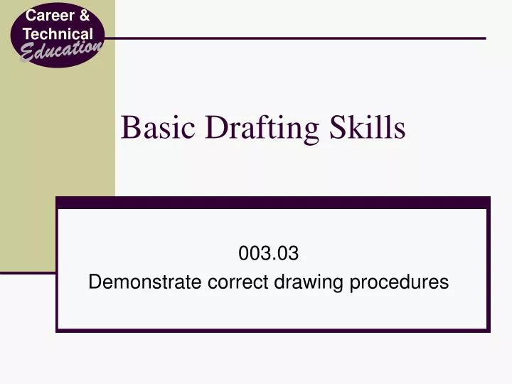 basic drafting skills