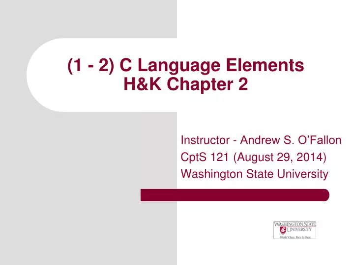 1 2 c language elements h k chapter 2
