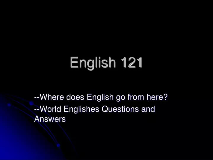 english 121