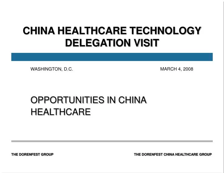 china healthcare technology delegation visit