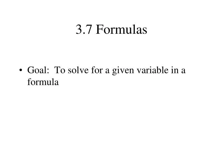 3 7 formulas