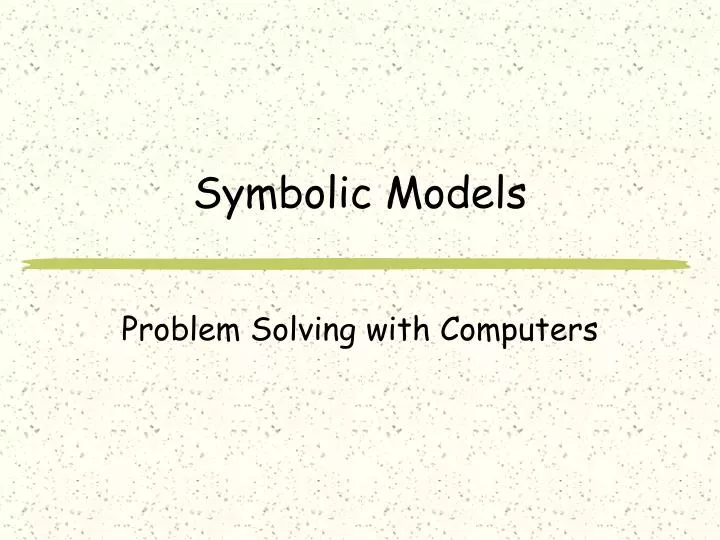 symbolic models