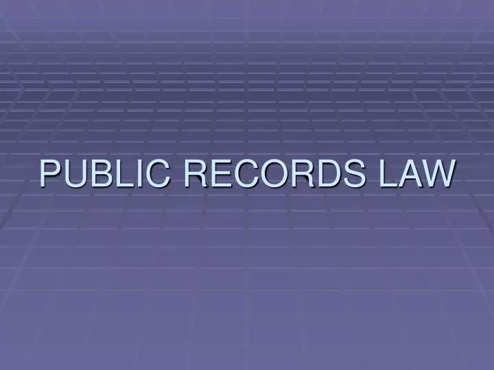 public records law