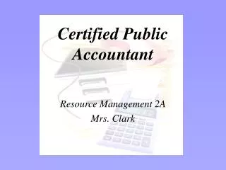 certified public accountant
