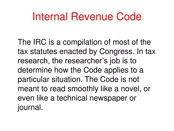 internal revenue code