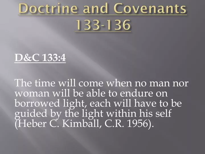 doctrine and covenants 133 136