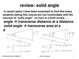 review: solid angle