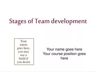 Stages of Team development