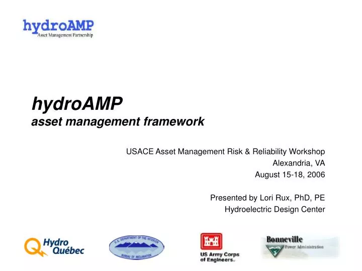 hydroamp asset management framework