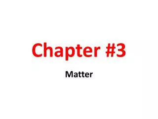 Chapter #3