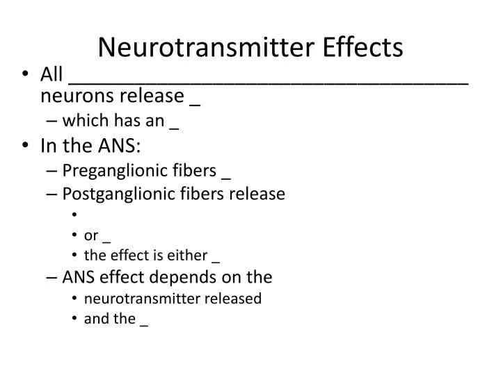 neurotransmitter effects