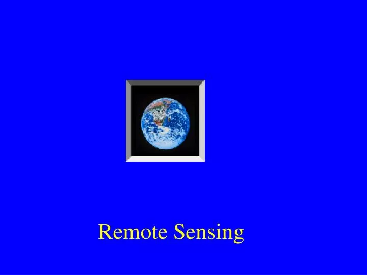 remote sensing