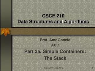 CSCE 210 Data Structures and Algorithms